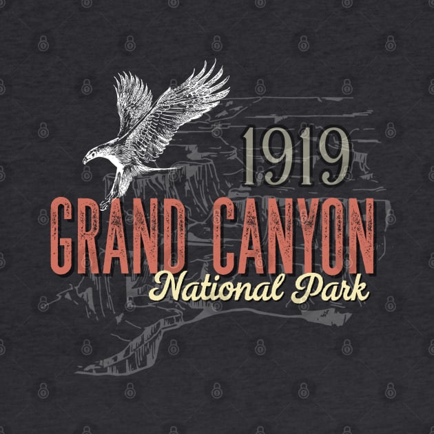 Grand Canyon National Park Arizona AZ Vintage Eagle by Pine Hill Goods